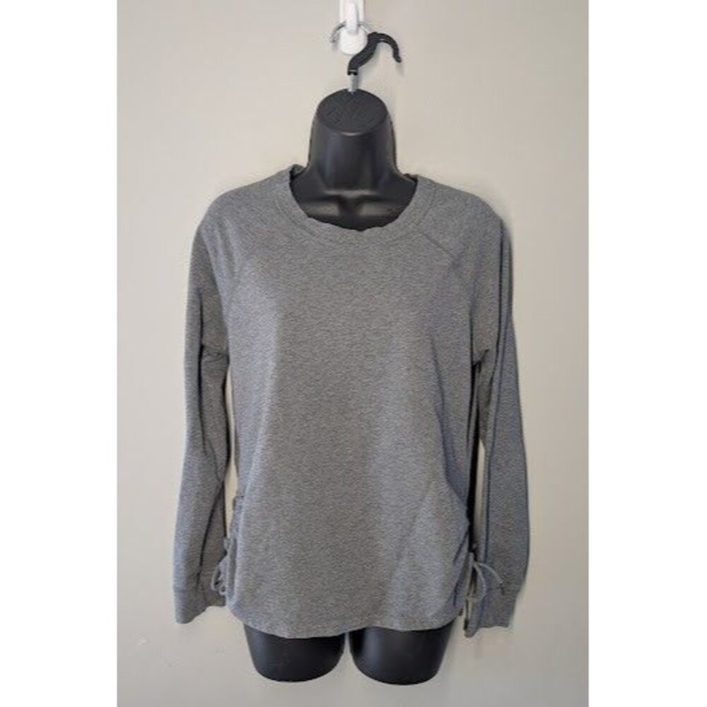 Pact Shirt Women Gray Cinch Pullover Long Sleeve Organic Medium